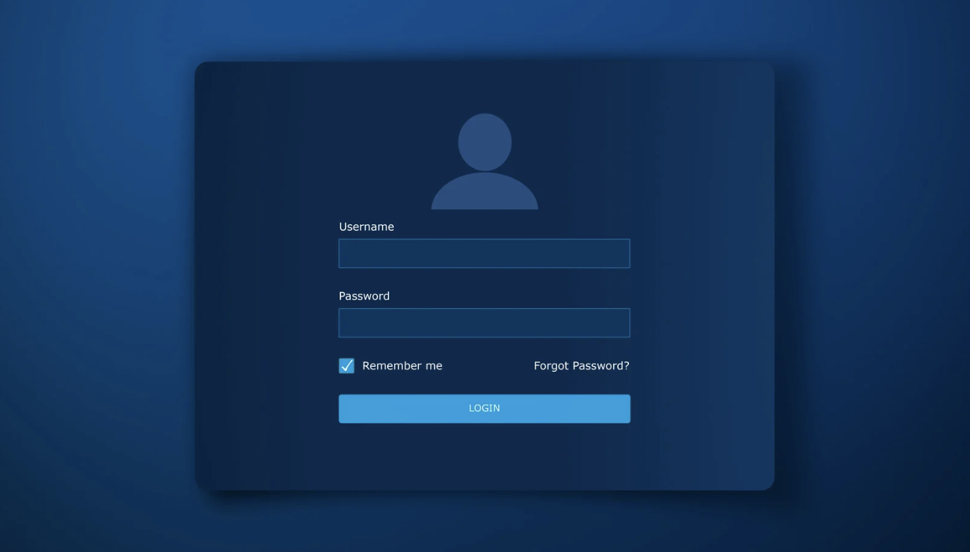 Web login interface